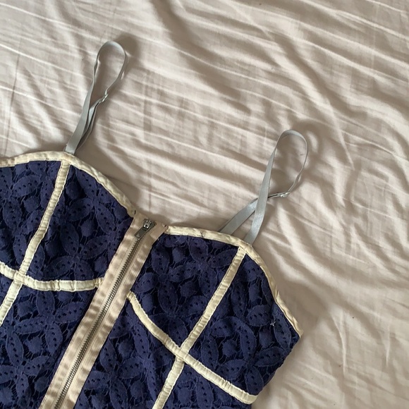 Dark blue corset - Picture 2 of 4